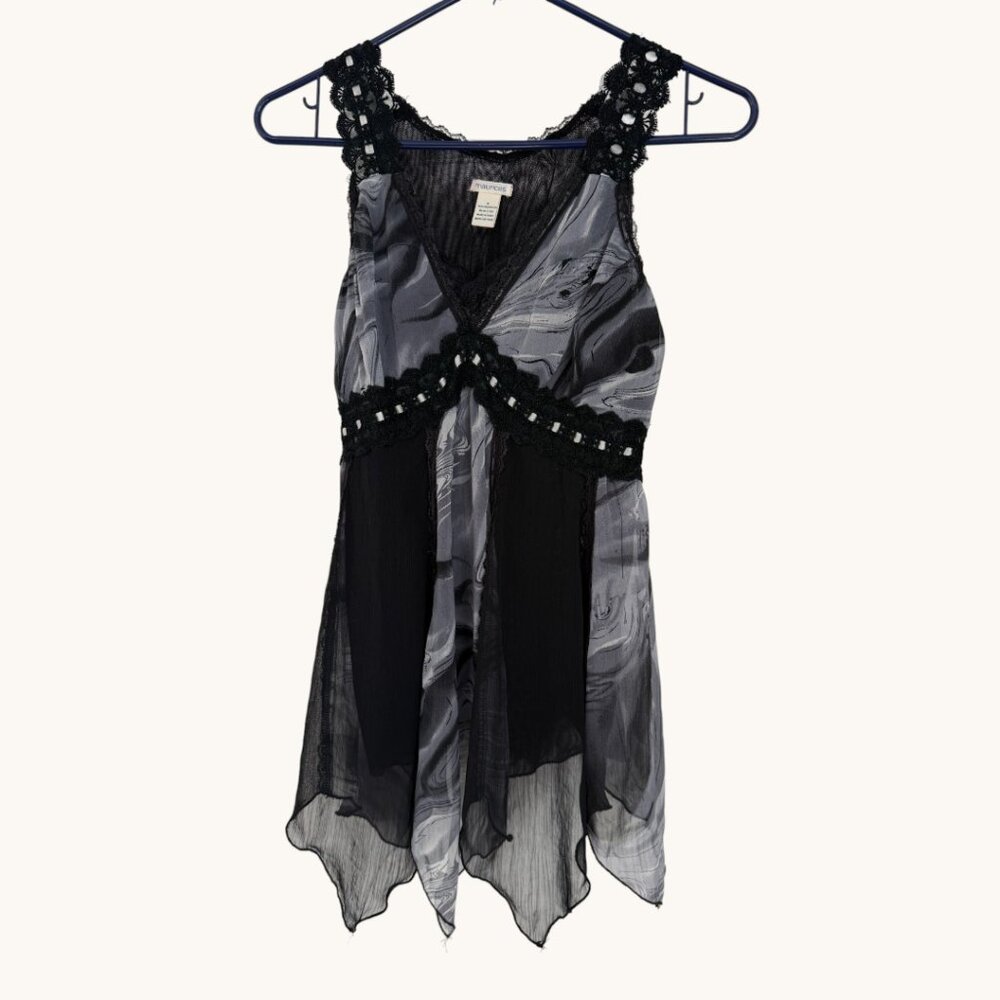Y2K Women's Sleeveless Tank Blouse Size Medium